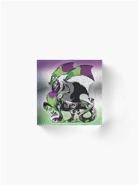 Aro Ace Pride Dragon Acrylic Block For Sale By Markaleb Redbubble