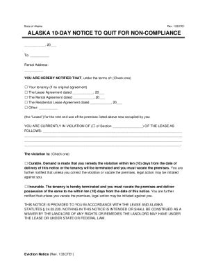 Fillable Online Eviction Notice Day Notice To Pay Rent Or Quit Fax