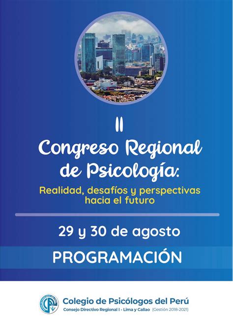 II Congreso Regional de Psicología by Colegio de Psicólogos De Lima y