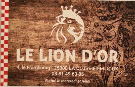 Le Lion DOr Mairie De La Cluse Et Mijoux