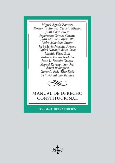 Manual De Derecho Constitucional Ebook Libro Del 2022 Escrito Por