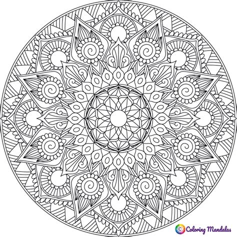 Mandala Coloring Pages Complicated