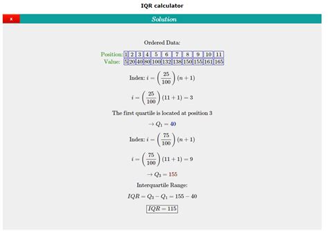 Interquartile range calculator - Didactalia: material educativo