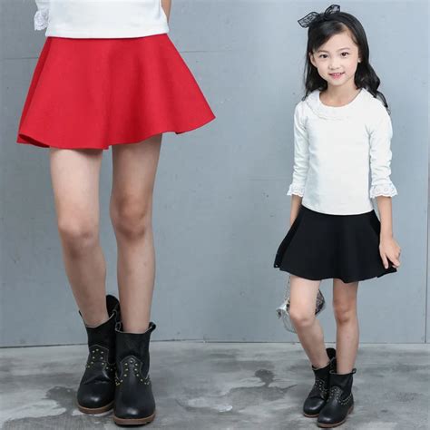 School Knitted Big Kids Skirts For Girls Clothes Autumn Winter 2018