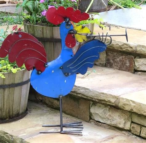 Jamming Roosters Metal Yard Art Metal Yard Art Yard Art Front Yard