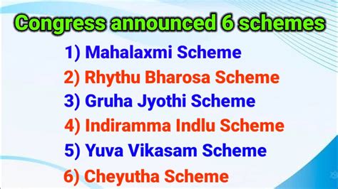 Congress Has Introduced 6 Schemes In Telangana YouTube