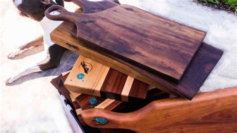 Diy Turquoise Inlaid Cutting And Charcuterie Boards Youtube