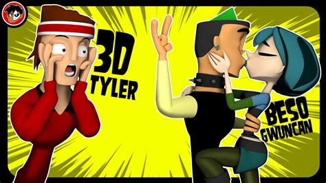 Tyler En 3D Beso De Gwen Y Duncan Drama Total Carazar Zone