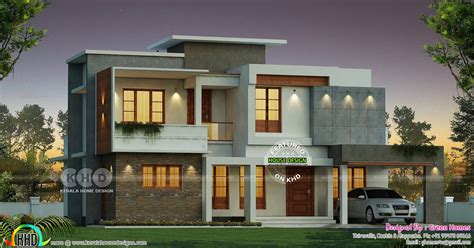 Bhk Sq Ft Box Type Modern Kerala Home Design Kerala Home