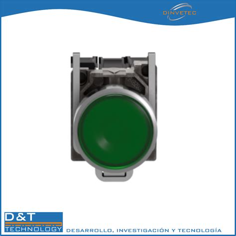 Pulsador luminoso verde C Led Ø22mm 230 240VAC 1NA 1NC IP65 Harmony