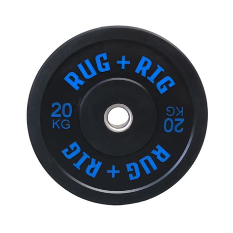 Olympic Bumper Plates and Barbell (20KG) Set, 160KG, Black - Rug and Rig FItness – Rug and Rig ...