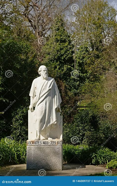 Statue Of Socrates In Dublin Botanic Garden Editorial Photography