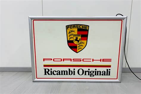 No Reserve Porsche Ricambi Originali Illuminated Sign X