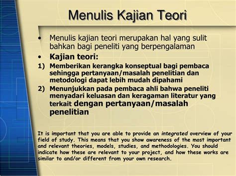 PPT KAJIAN PUSTAKA KERANGKA TEORI PowerPoint Presentation Free