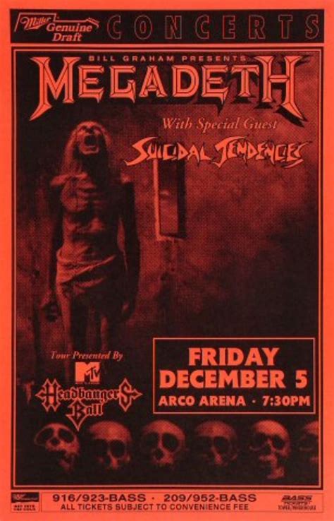 The Poster For Megadeth S Upcoming Concert With An Image Of A Woman In