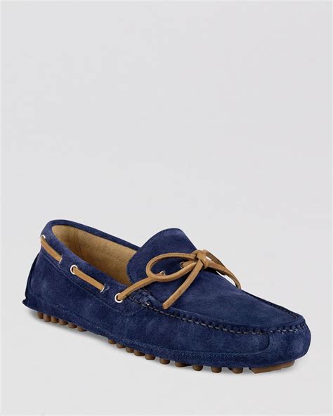 Lyst Cole Haan Grant Canoe Camp Suede Moc Driving Loafers In Blue For Men