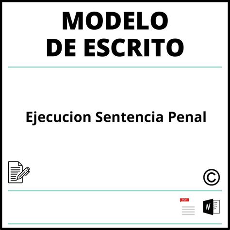 Modelo Escrito Ejecucion De Sentencia