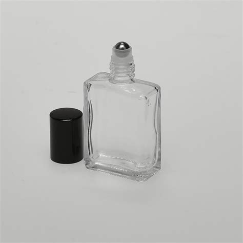 Bulkperfumebottles Flat Square Oz Ml Roll On Clear Glass