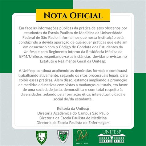 Campus S O Paulo Unifesp Nota De Pesar Falecimento Do Estudante