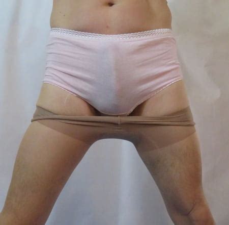 Xxx Photos Cock In Pink Cotton Granny Panties Tan Tights Pantyhose