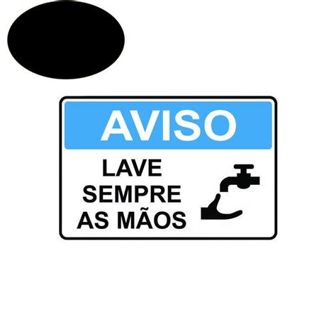 Kit Placa De Sinaliza O Pvc Aviso Lave Sempre As M Os Submarino