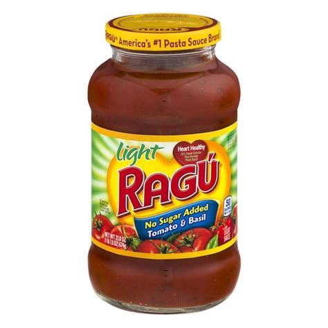 Ragu Old World Style No Sugar Added Light Tomato And Basil Pasta Sauce 238 Oz Instacart