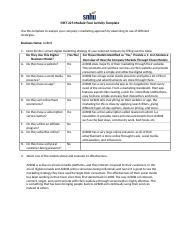 MKT 225 Module Four Activity Template Docx MKT 225 Module Four