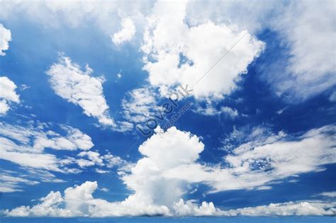 Image Of A Stunning Blue Sky With Sunny Clouds Picture And HD Photos ...