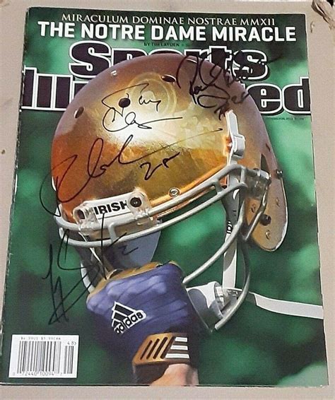 Notre Dame Fighting Irish Signed Autographed Sports Illustrated Si Bleier Grant