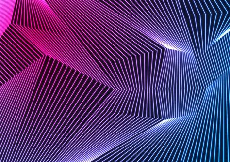 Blue Ultraviolet Neon Curved Lines Abstract Background Vector