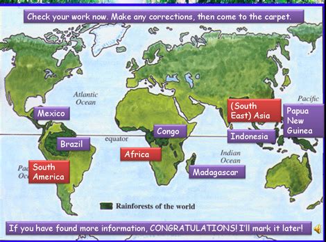 Tropical Rainforest Location Map