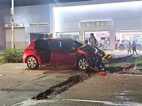 宜蘭五結重大車禍轎車過彎失速飛越分隔島撞對向2車 釀1死4傷 社會萬象 社會 聯合新聞網