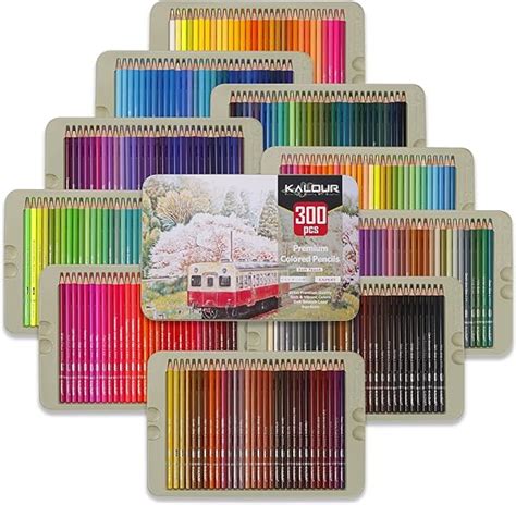 Kalour Crayons De Couleur Professionnels Lot De Couleurs Noyau