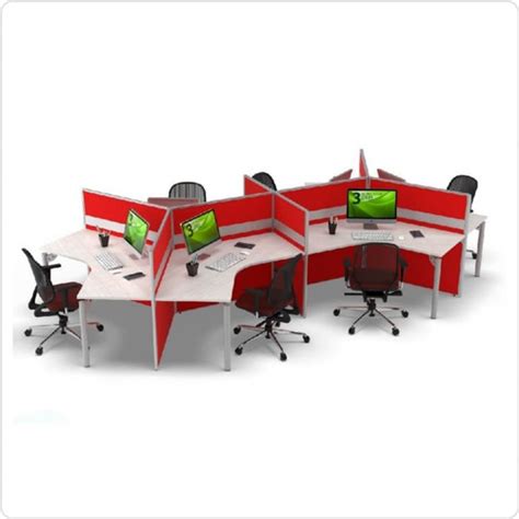 Jual Meja Kerja Staff Kantor Workstation Cubicle Orang Trigonal