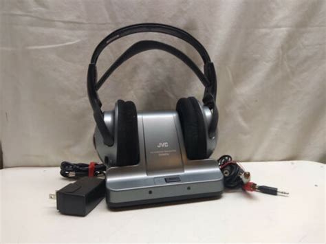 Jvc Kenwood Ha W Rf Fm Cordless Headphone Set Cradle Charger Power