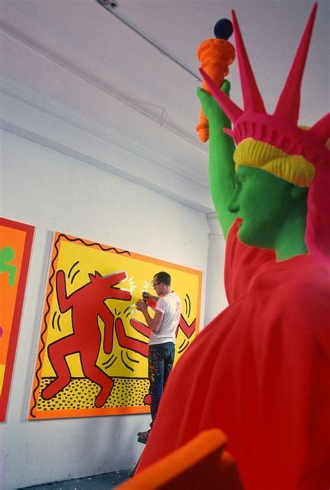 Saatchi Art Twixnmix Keith Haring Photographed In His Graffiti