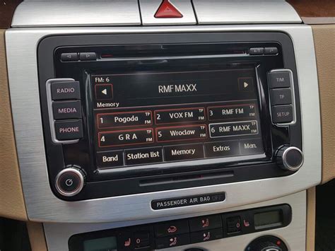 RADIO VW RCD 510 WERSJA EU 6xCD BT SD KOD PASSAT GOLF TIGUAN TOURAN