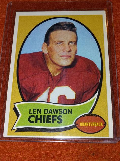 Len Dawson Kansas City Chiefs Hall Of Famer 1970 Topps For Sale In