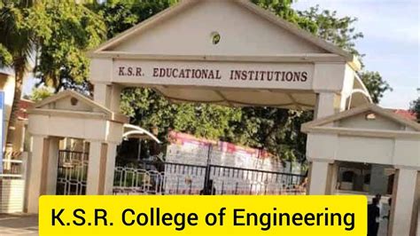 K S R College Of Engineering Ksr Institutions Youtube