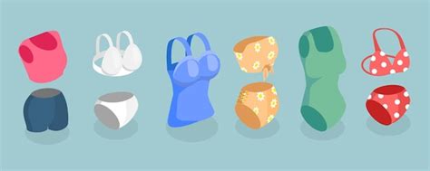Premium Vector 3D Isometric Flat Vector Set Of Lingerie And Swimsuits