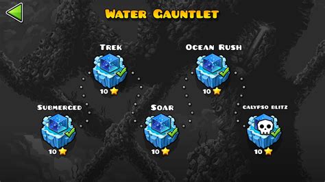 Geometry Dash Water Gauntlet All Coins Youtube