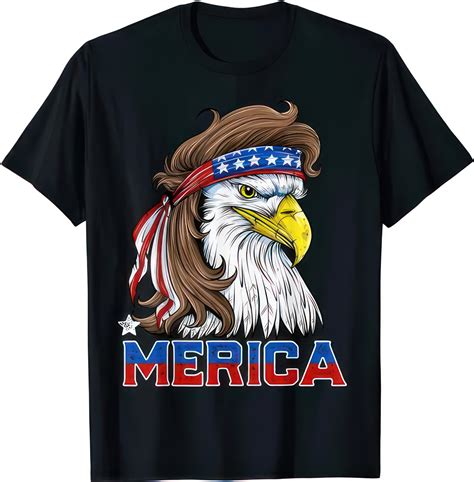 Merica Eagle Mullet 4th Of July Men Women American Flag Usa T Shirt