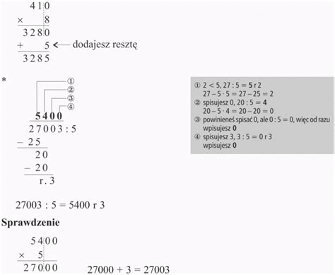 Dzielenie Pisemne Przez Liczby Jednocyfrowe Matematyka Opracowania Pl