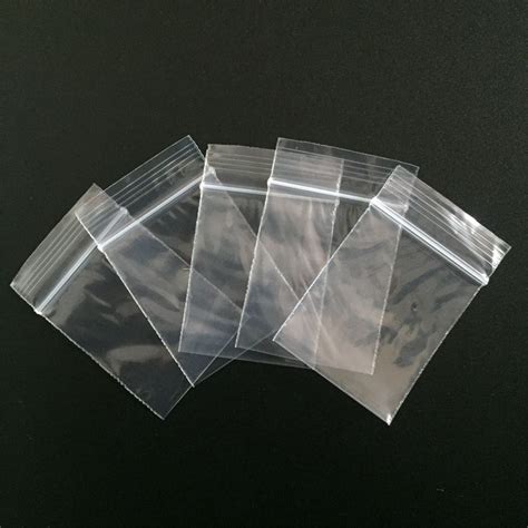 Plastic Clear Ldpe Poly Single Double Zipper Self Sealing Food