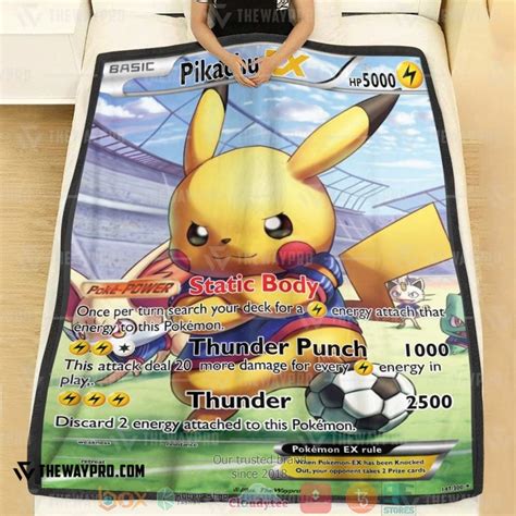 HOT Anime Pokemon Pikachu EX Blanket Express Your Unique Style With