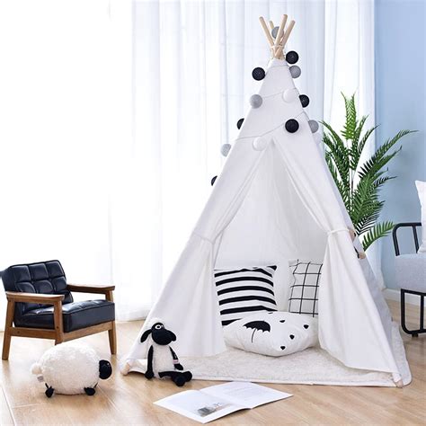 Triclicks Tipi Enfant Avec Tapis De Sol Toile Enfants Jouent Tente