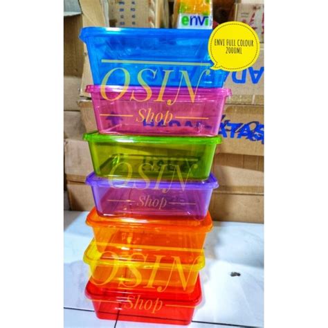 Jual Thinwall Envi FULL COLOUR 1500ml 2000ml SQ Kotak Isi 25pcs