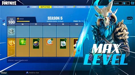 All Season Battle Pass Rewards Max Level Tier Youtube