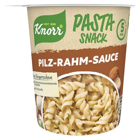 Knorr Pasta Snack Pilz Rahm Sauce Leckere Instant Nudeln G Amazon