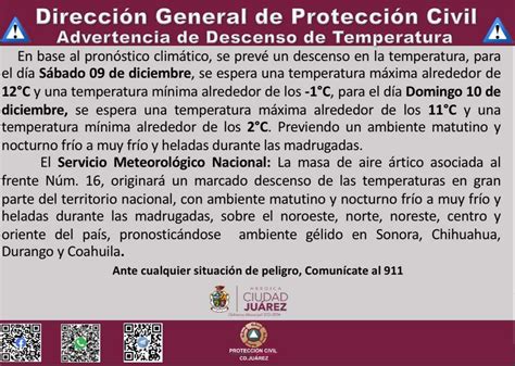 Alerta Protecci N Civil Por Descenso De La Temperatura El Bordo